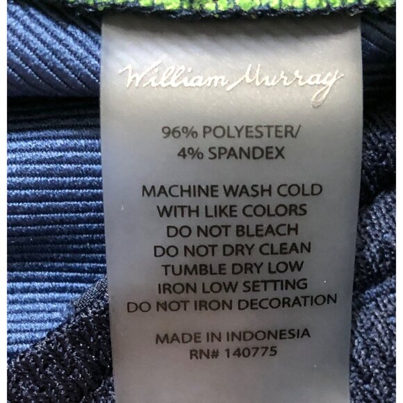 William Murray Golf Shorts Mens 38 Straight Fit Quick Dry Chino Dark Blue Lightw - Picture 12 of 12